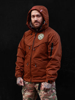 Куртка демисезонная Варгградъ на флисе мужская терракот