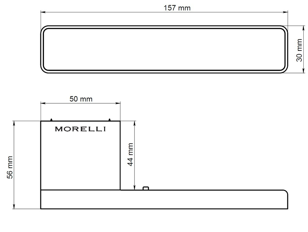 Ручка дверная NEW ENGLAND MH-63-S50 BL на скрытой прямоугольной розетке с фиксатором