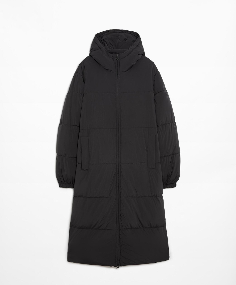 Oysho Водоотталкивающая утепленная куртка Primaloft®, черный