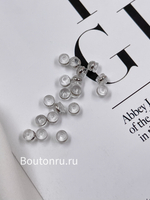 Заглушка для серег с серебристым ободком