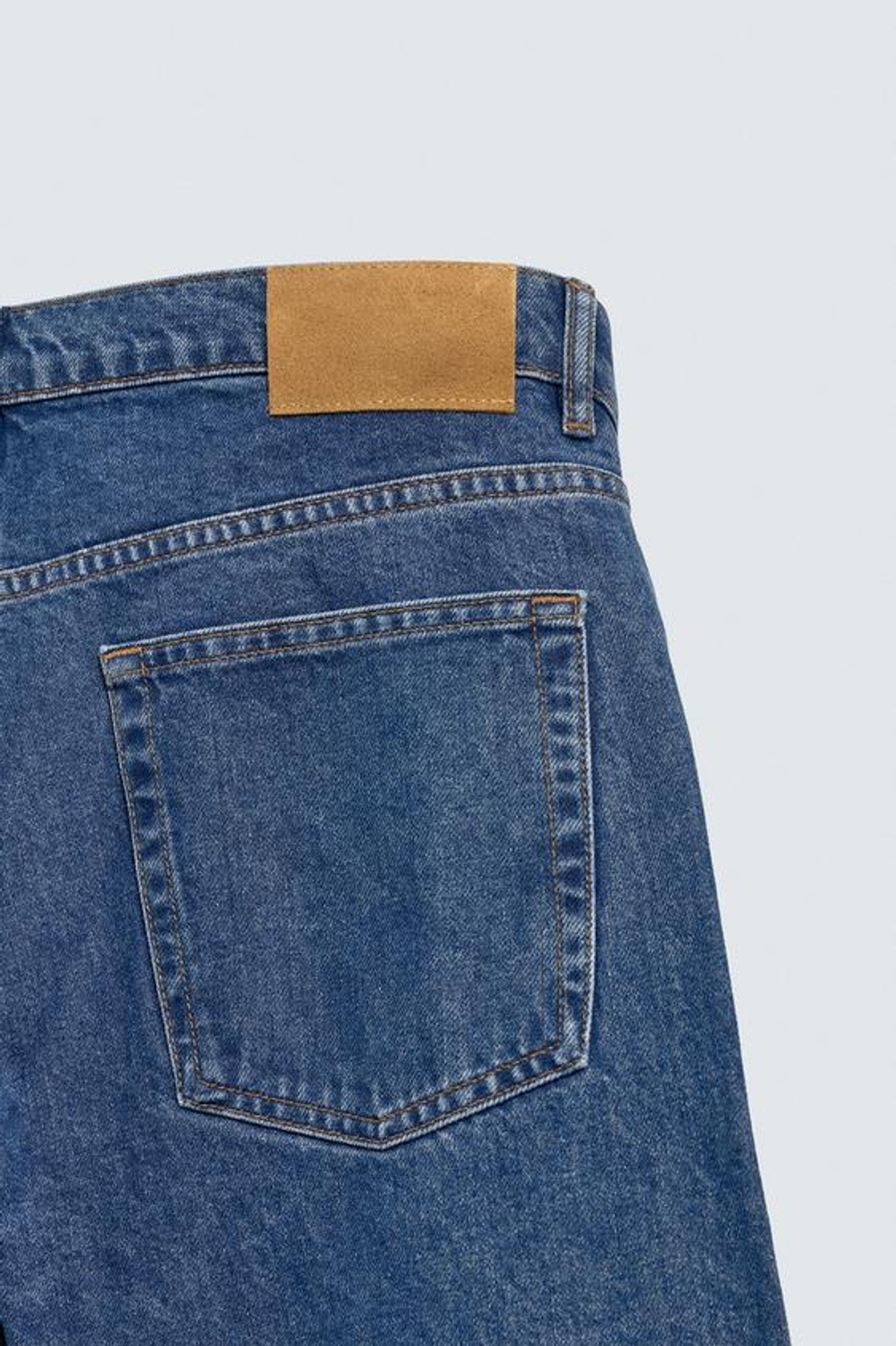 ZARA ДЖИНСЫ STRAIGHT ДЛИНОЙ ДО ЩИКОЛОТКИ, СИНИЙ