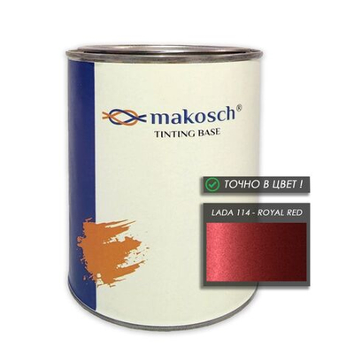 Автоэмаль makosch/LADA 114, Базовая эмаль, красный, перламутр, 800мл.