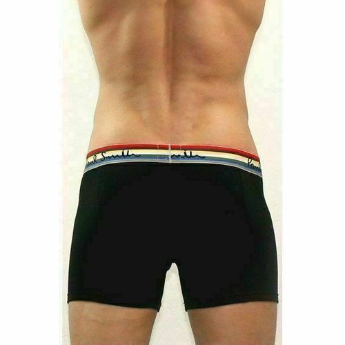 Мужские трусы боксеры завышенные черные Paul Smith Black