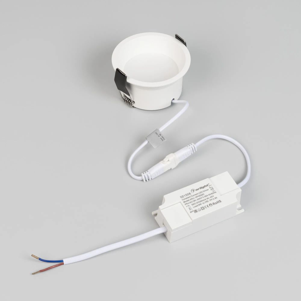Светильник MS-BREEZE-BUILT-R82-9W Warm3000 (WH, 85 deg, 230V) (Arlight, IP20 Металл, 5 лет) 036616(1)