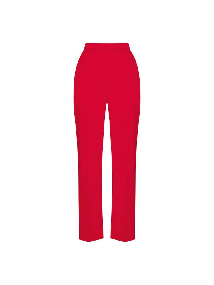 Брюки зауженные из атласа