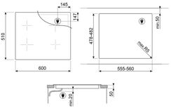 Индукционная стеклокерамич. панель Smeg SI1M4644D