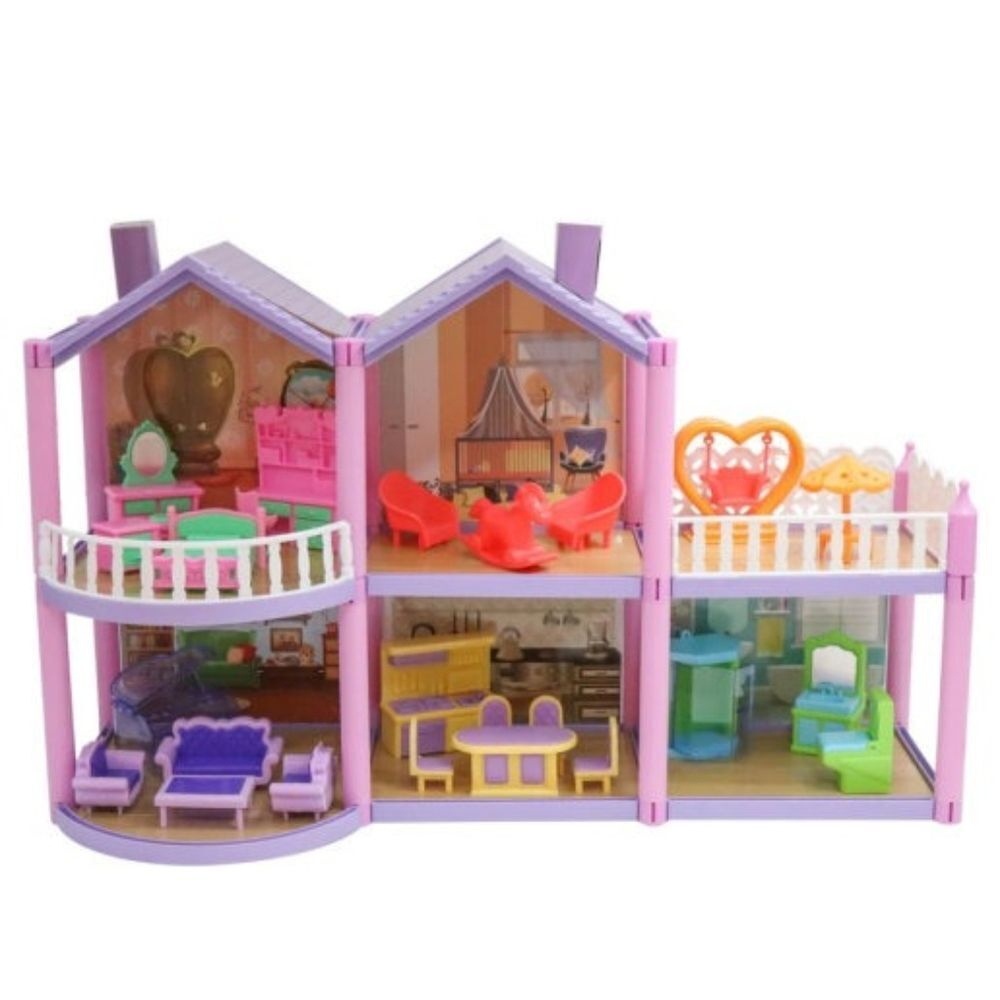 Домик для кукол Игроленд, 31х20х6.5 см, для кукол, пластик, картон, 294-134, мультиколор