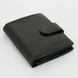 Портмоне S.Quire 5600-BK VT из натуральной воловьей кожи цвет черный в подарочной фирменной упаковке