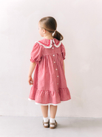 Платье в клетку виши, Красный