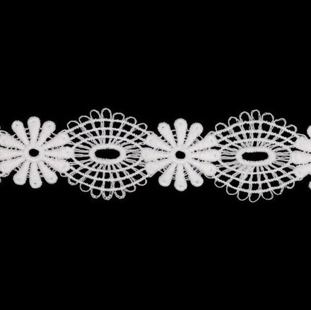 3AR324 Кружево матовое гипюр 3,5см*13,72м ( белый)