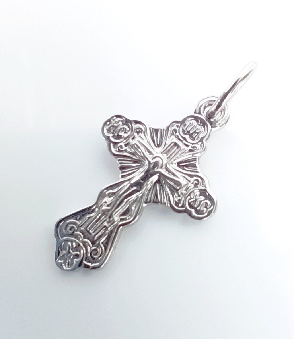 Крестик Эстерелла, серебро 925*, родированный/Ф