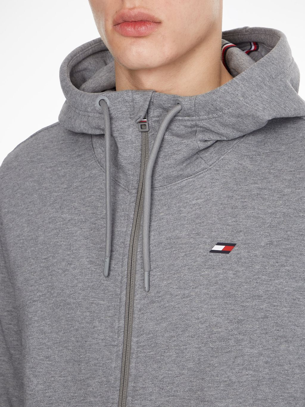 Куртка теннисная Tommy Hilfiger Essentials FZ Hoody - Gray
