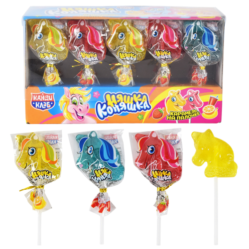 Карамель на палочке "Няшка Коняшка" ассорти 15г*30шт*12 блоков