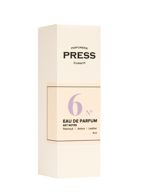 Парфюмерная вода №6 Press Gurwitz Perfumerie c нотами пачули, амбры и кожи, 10 мл