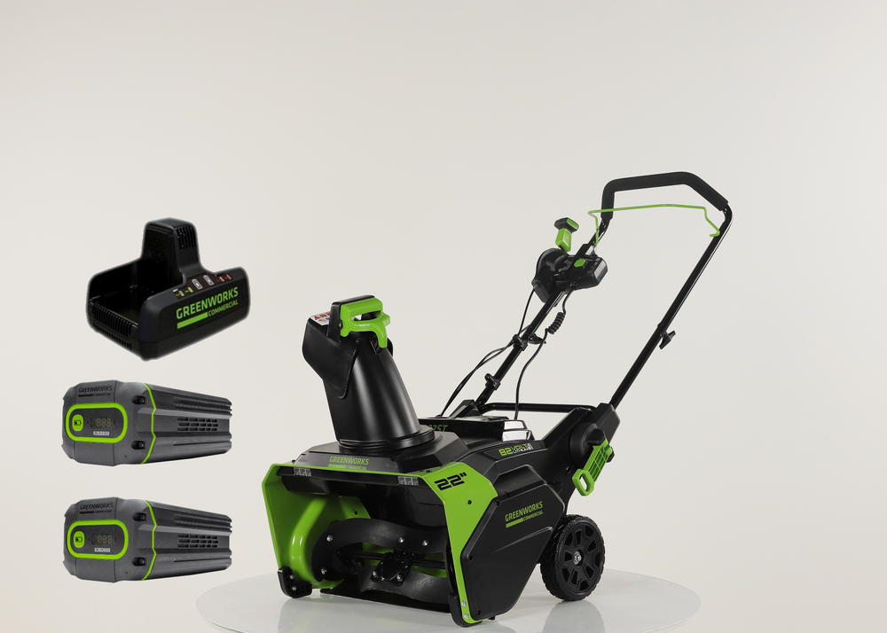 Аккумуляторный снегоуборщик Greenworks GD82STK5, 2602507U2	,82v, 56 см, 2 АКБ  8 А·ч и ЗУ на 2 слота