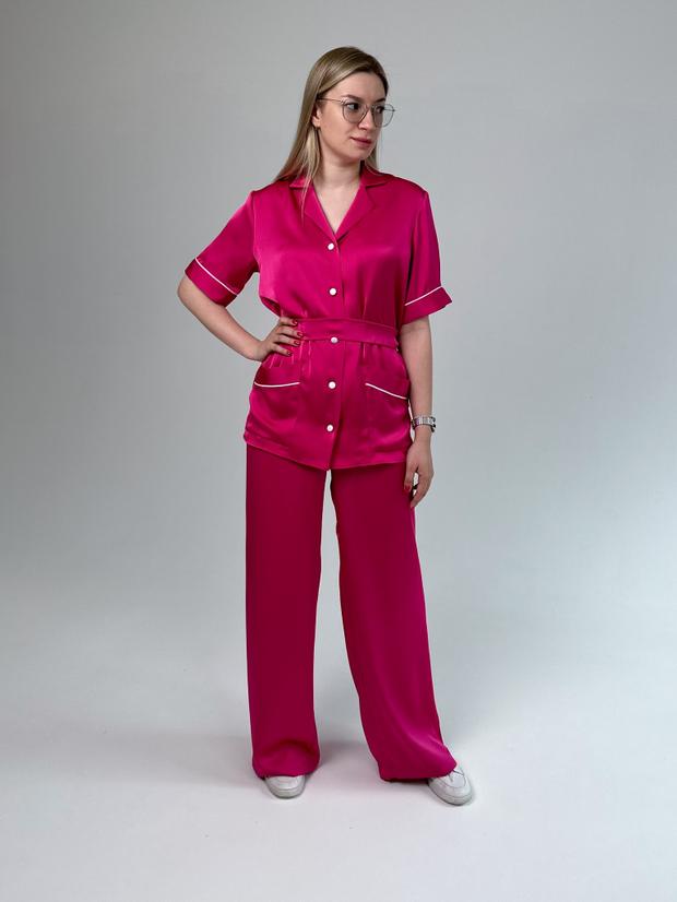Костюм в пижамном стиле (фуксия|электрик)