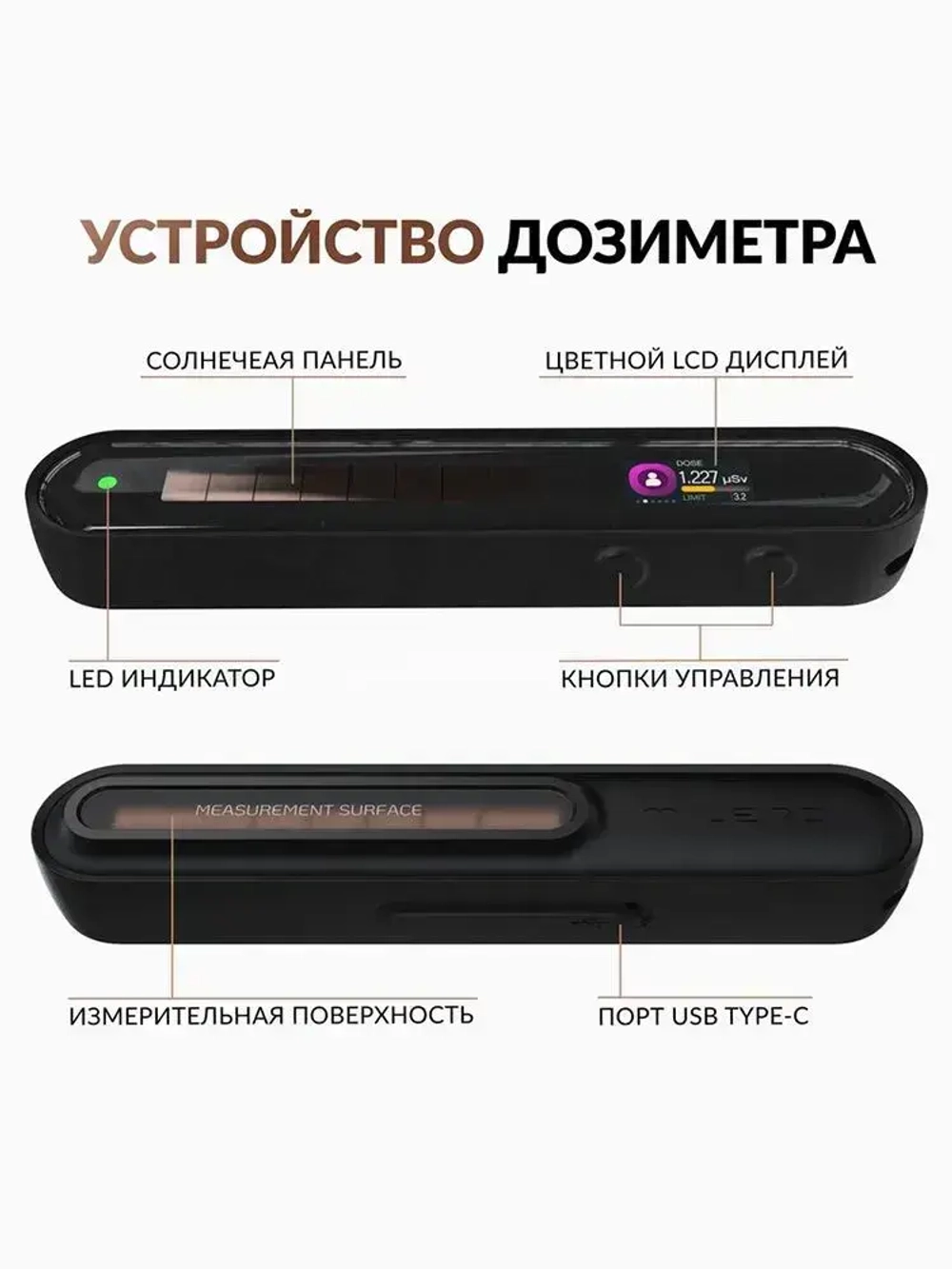 Дозиметр радиации Milerd HiStand / Радиометр / Счетчик Гейгера СБМ 20-1
