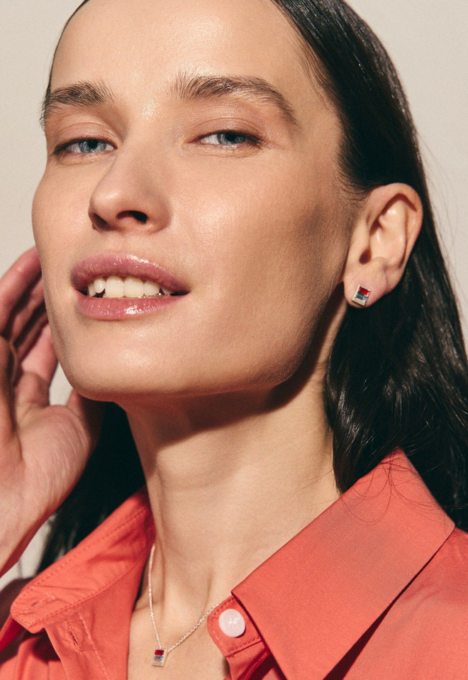 Серьги из серебра "Закат на море"