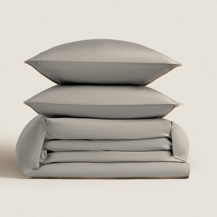 Комплект постельного белья из сатина 2 спальный семейный (дуэт) на молнии