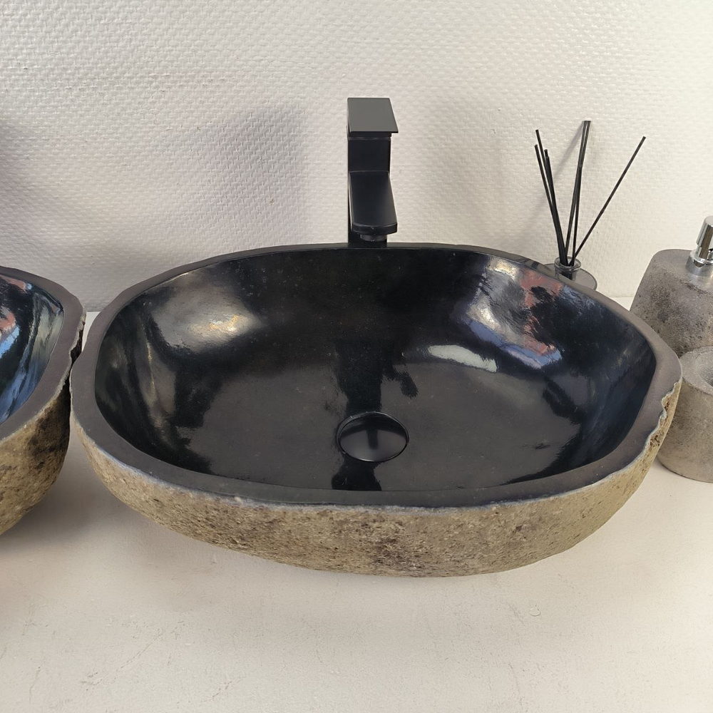 Раковина из речного камня ПАРА! RS-65484 50*36*16 0866