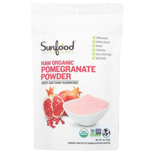 Sunfood, Порошок из необработанного органического граната, 113 г (4 унции)