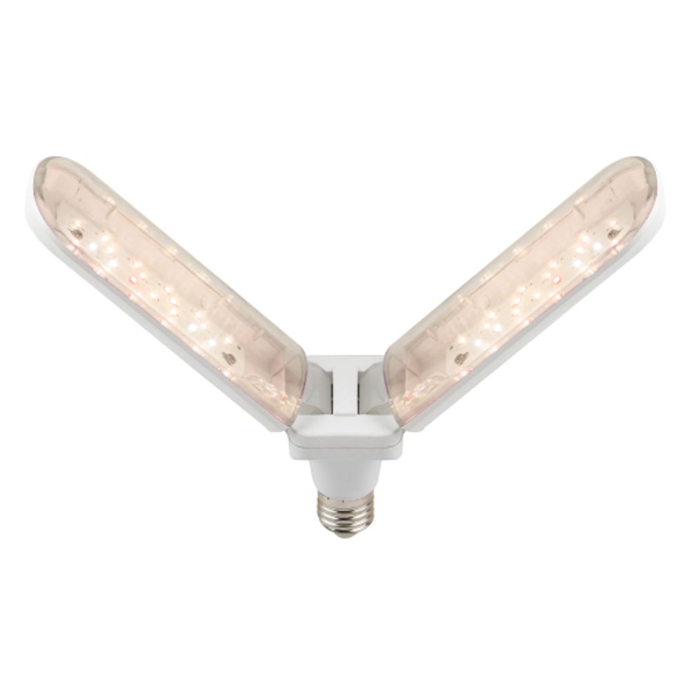 Фитолампа для растений светодиодная ЭРА GREEN LINE ФИТО-20W-PFR-E27-GR 2-х лепестковая полного спектра 20 Вт Е27