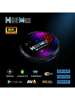 ТВ-приставка Ultra HD H96 Max X4, 4 + 64 ГБ