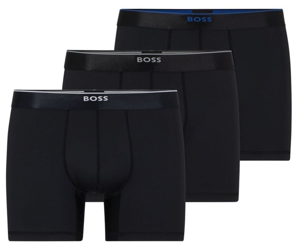 Мужские спортивные боксеры BOSS x Matteo Berrettini Evolution Boxer Briefs 3P - black