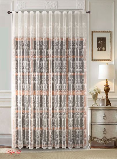 Тюль Марселла французская сетка (молочный)