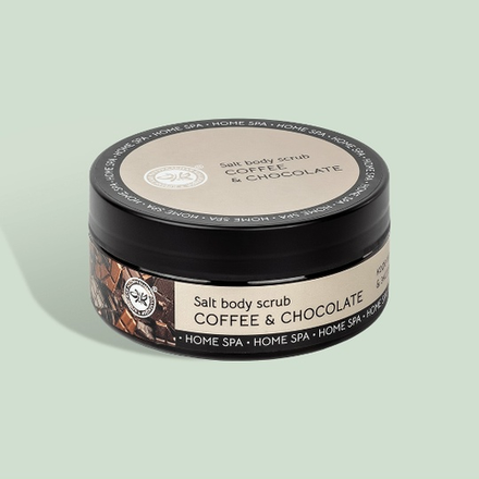 Cоляной скраб для тела Кофе-шоколад HOME SPA, 200г, ТМ КРЫМСКАЯ НАТУРАЛЬНАЯ КОЛЛЕКЦИЯ