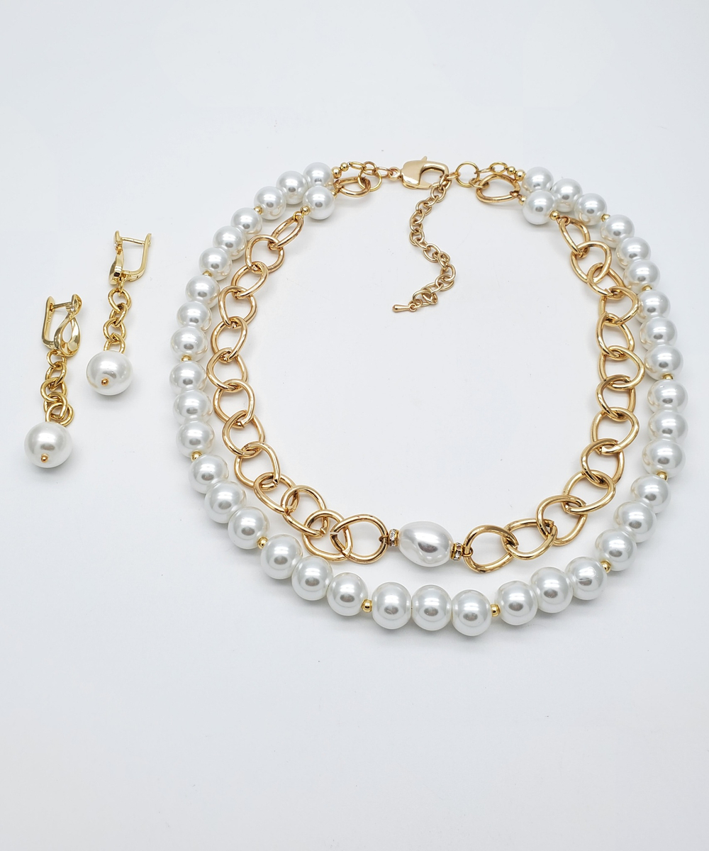 91001090 Колье SELENA PEARLS