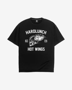 Футболка оверсайз Hot wings черная