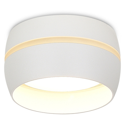 Светильник накладной,  GX53,  D90xH50мм,  IP20,  белый,  без лампы