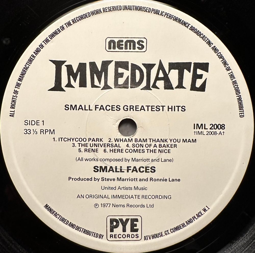 Small Faces - Small Faces' Greatest Hits (Англия 1977г.)