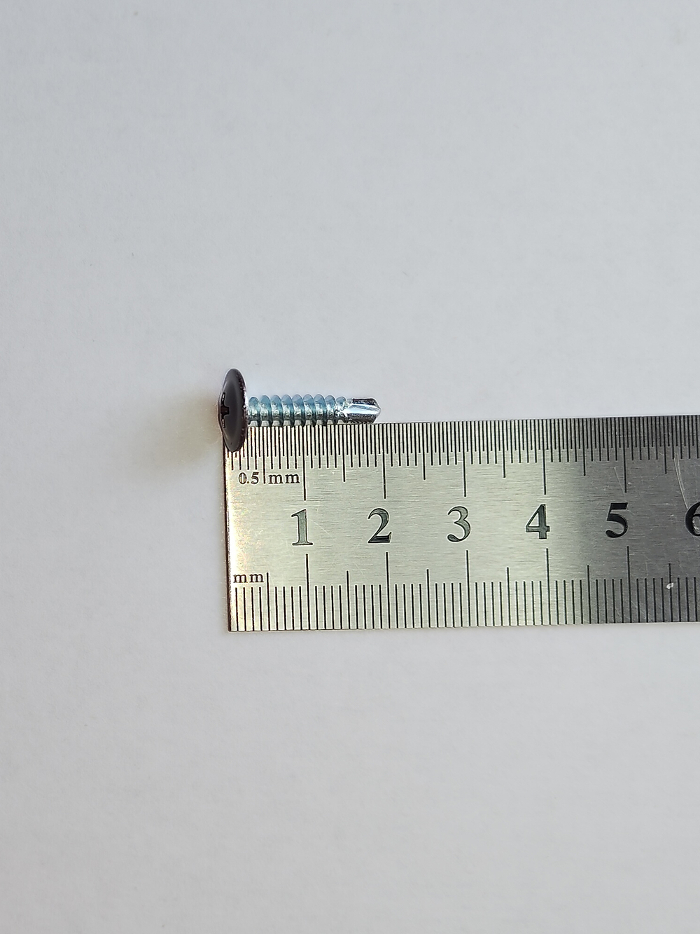 4,2х19 RAL8017 Саморез с прессшайбой СВЕРЛО коричневый (100 шт)