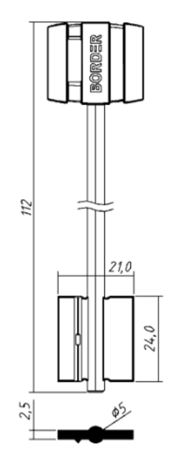 Заготовка дверняк БОРДЕР 8 в пластике