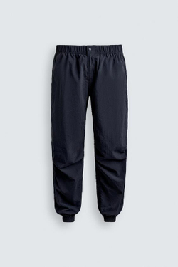 ZARA БРЮКИ RELAXED FIT ИЗ ВЫСОКОТЕХНОЛОГИЧНОЙ ТКАНИ - LIMITED EDITION, ЛИНЯЛЫЙ СИНИЙ