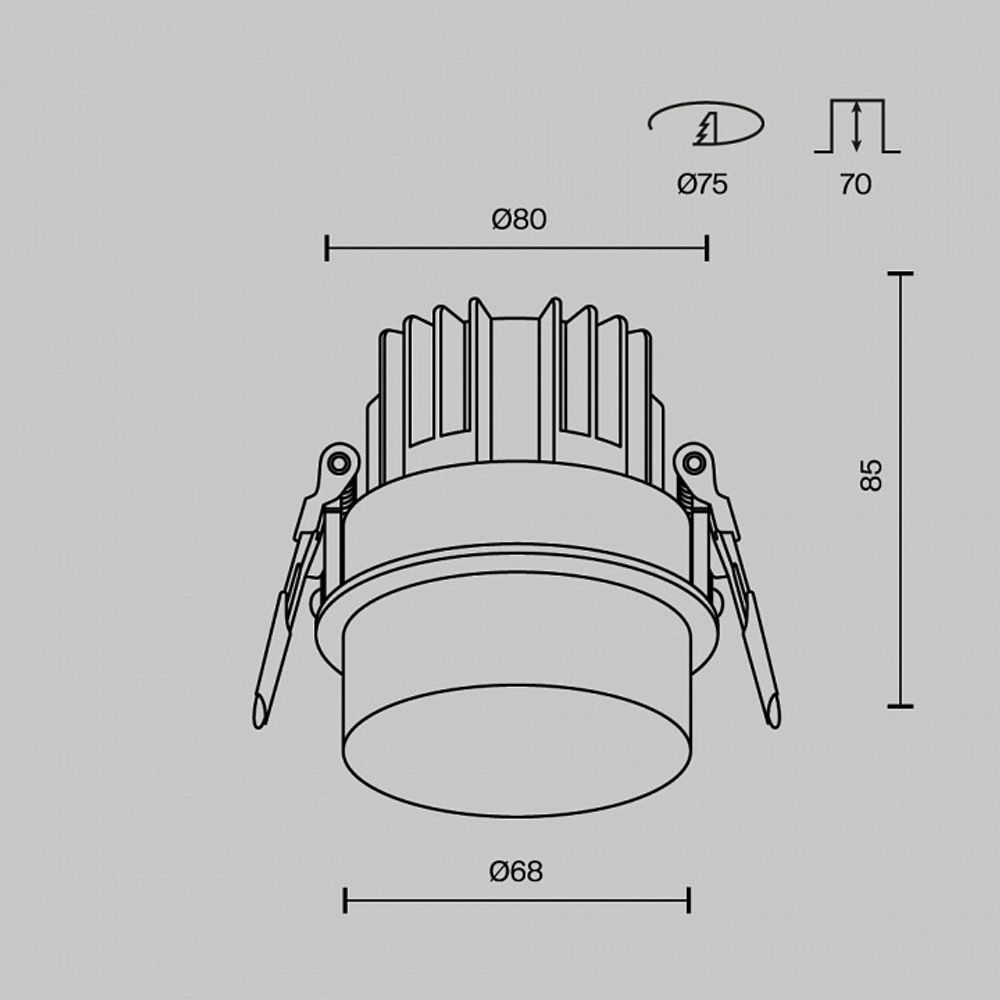 Встраиваемый светильник Maytoni Nude DL065-12W4K-W