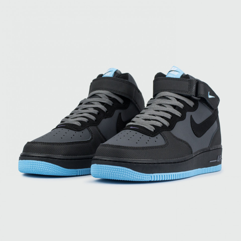 кроссовки Nike Air Force 1 Mid Grey / Blue Ftwr.