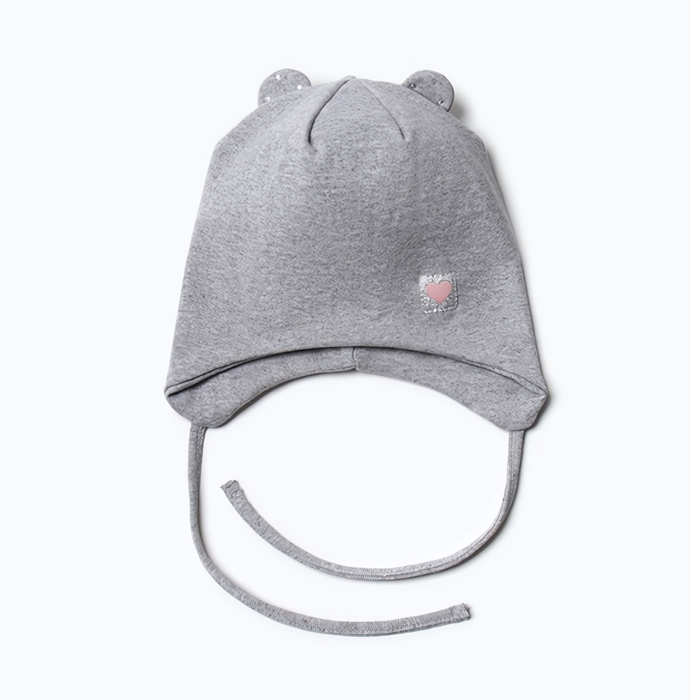 Шапка-мишка для девочки, цвет серый меландж, р. 46/ 9931354 HOH LOON