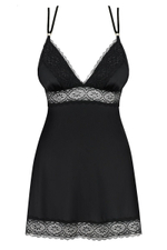 Соблазнительная коротенькая сорочка Lolitte с перекрещенными бретелями (Размер: S-M) (Цвет: черный)