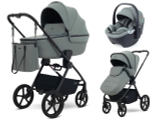Детская коляска Rant Teo Soft 3 в 1 с автокреслом Aster Zero Olive Olive