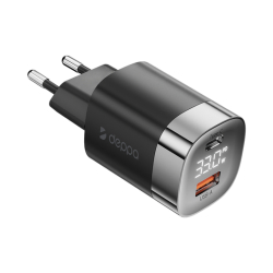 Сетевое зарядное устройство Wall Charger USB-C + USB A, PD 3.0, QC 3.0, 33W, дисплей