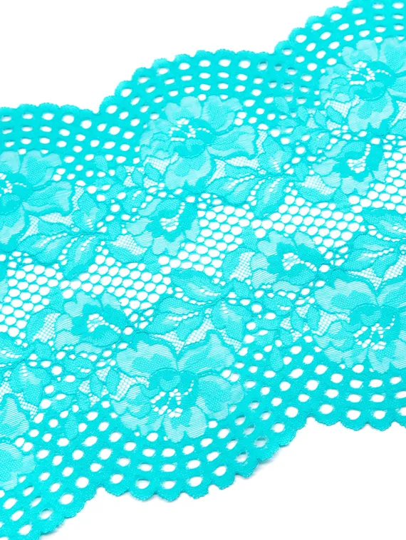 03-227 Кружево эластичное 23 см, бирюза