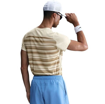 Мужская теннисная футболка Nike Court Victory Dri-Fit Tennis - хаки/белый
