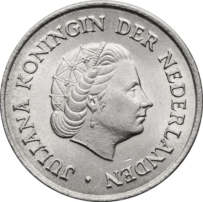 25 центов 1950-1980 Нидерланды XF