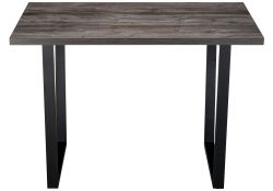 Стол Эльпатия 130х75х75 дуб рошелье / черный матовый