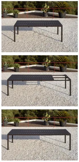 Стол раздвижной Tevere, 210-275х100 см, цвет терра