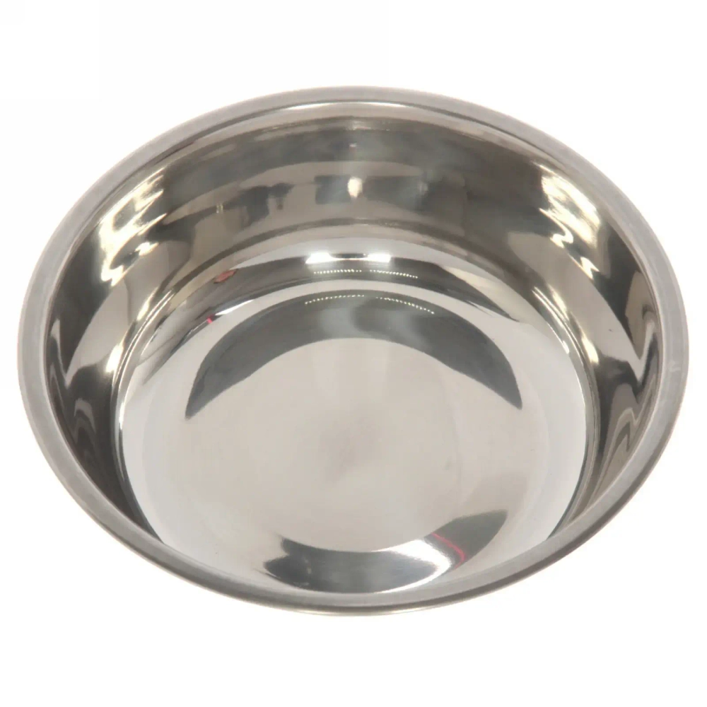 Миска металлическая «Колор-Волна» 250мл 19*16*5см на пластиковой подставке,цвет голубой