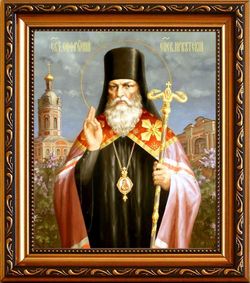 Софроний Иркутский, епископ, святитель. Икона на холсте в раме.